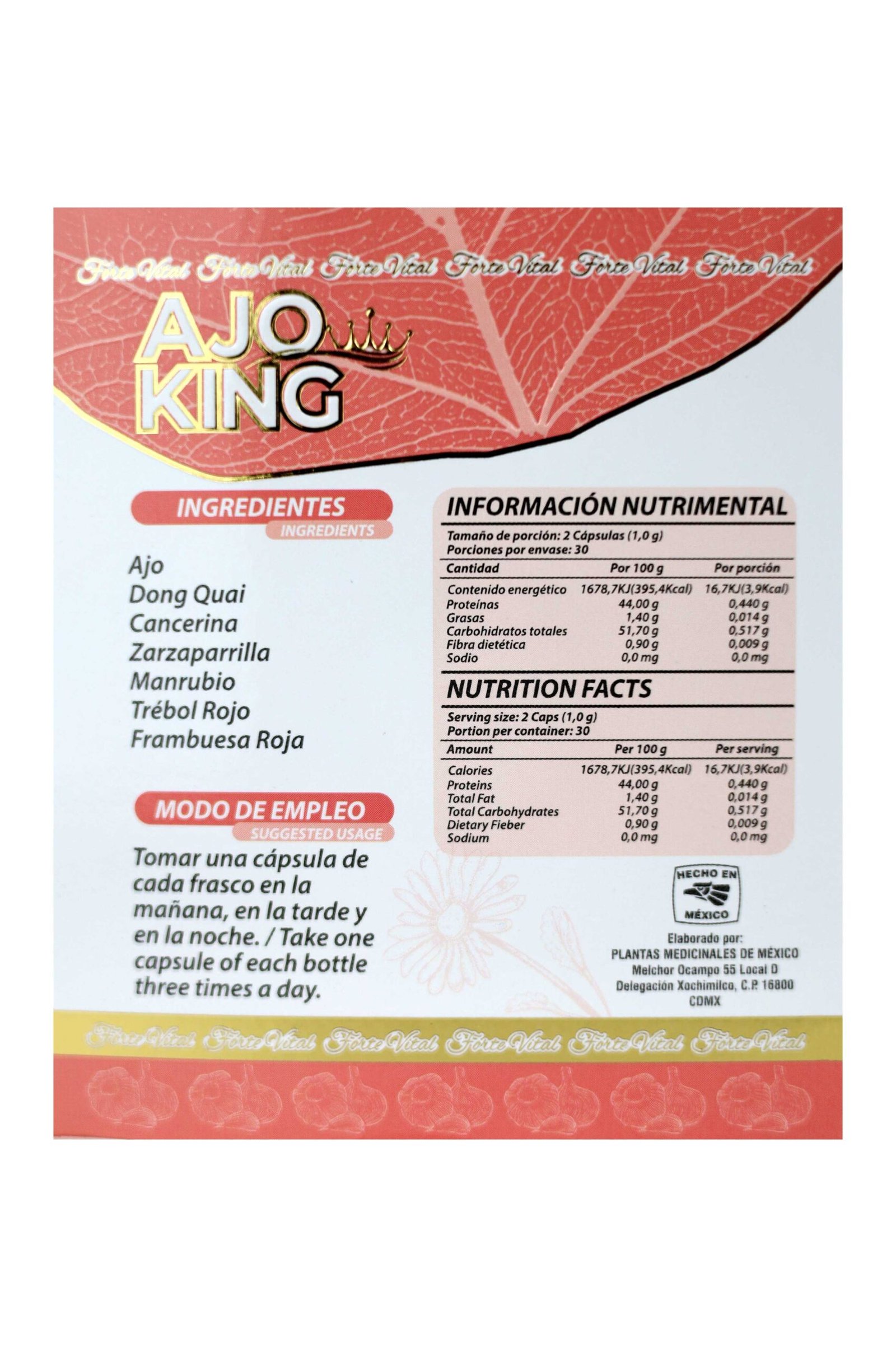Cápsulas PDM Ajo King Ovarios Matriz - Imagen 2