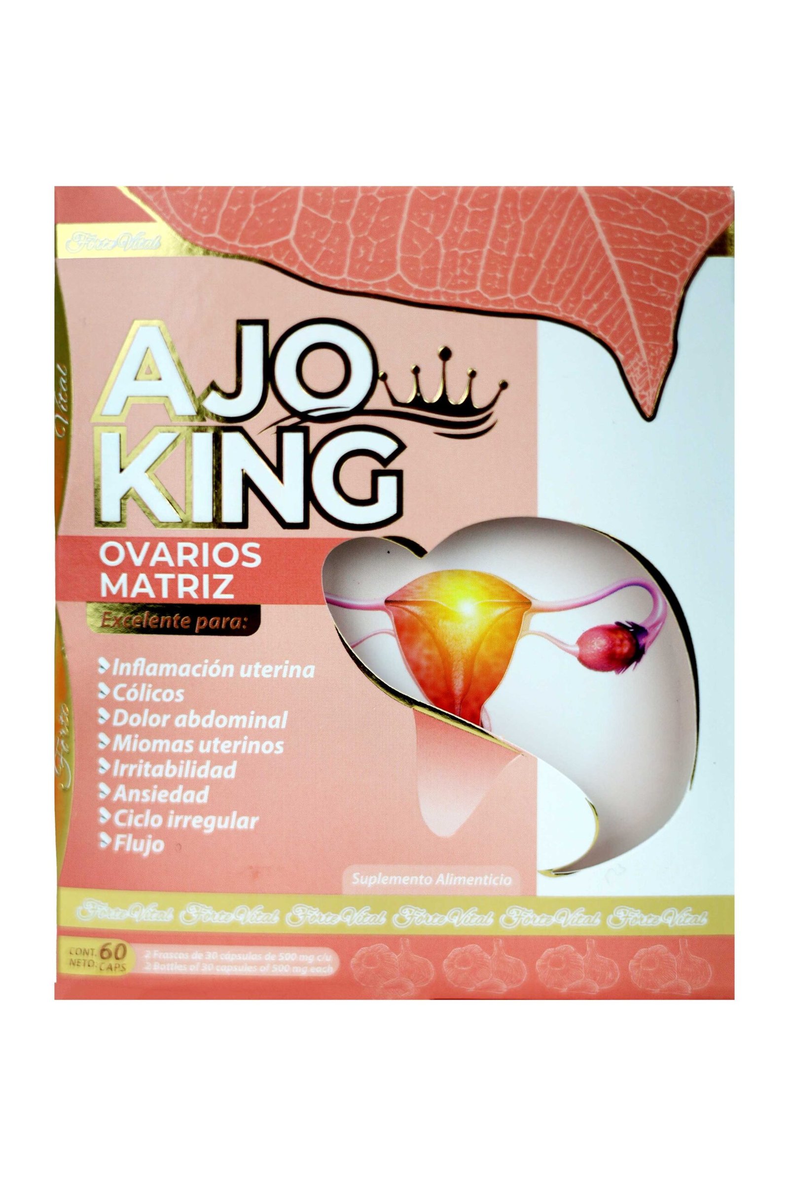 Cápsulas PDM Ajo King Ovarios Matriz