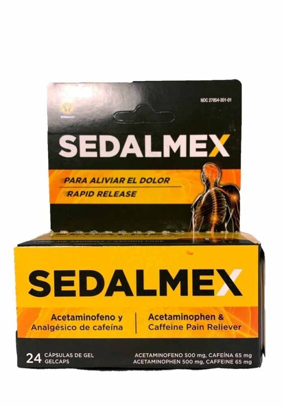 Tabletas Sedalmex Acetaminofen Dolor USA