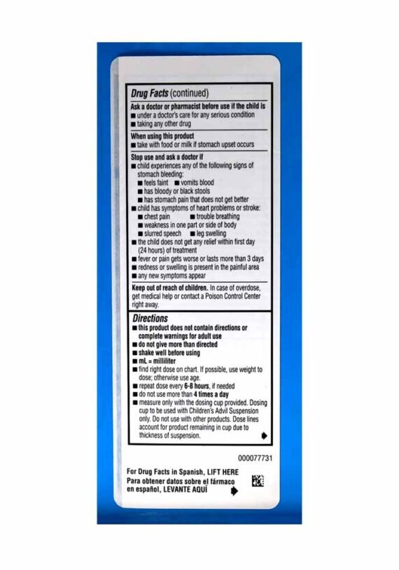 Liquido Advil Fiebre Infantil - Image 3
