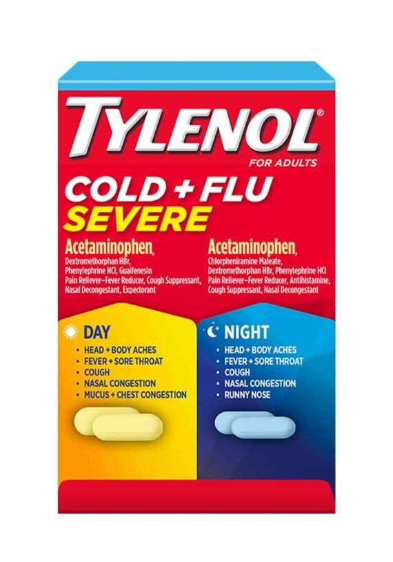 Cápsulas Tylenol Adultos Resfriado Gripe Severo Día Noche - Image 2