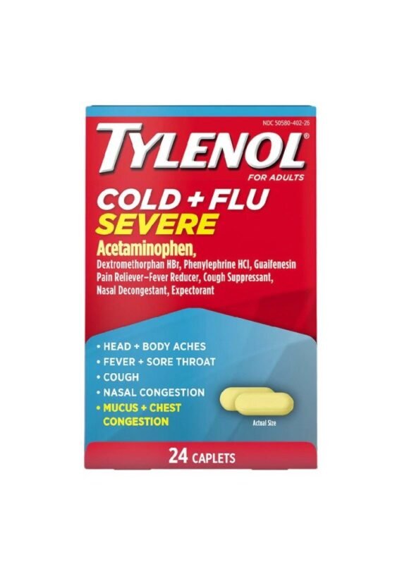 Cápsulas Tylenol Adultos Resfriado Gripe Severo Día Noche