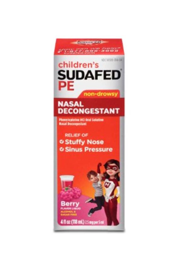 Liquido Sudafed PE Niños Nasal Decongestion