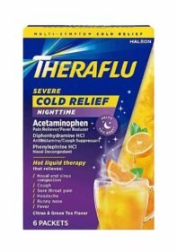 Polvo TheraFlu Severe Cold Multi Sintoma Noche Citrus Té Verde
