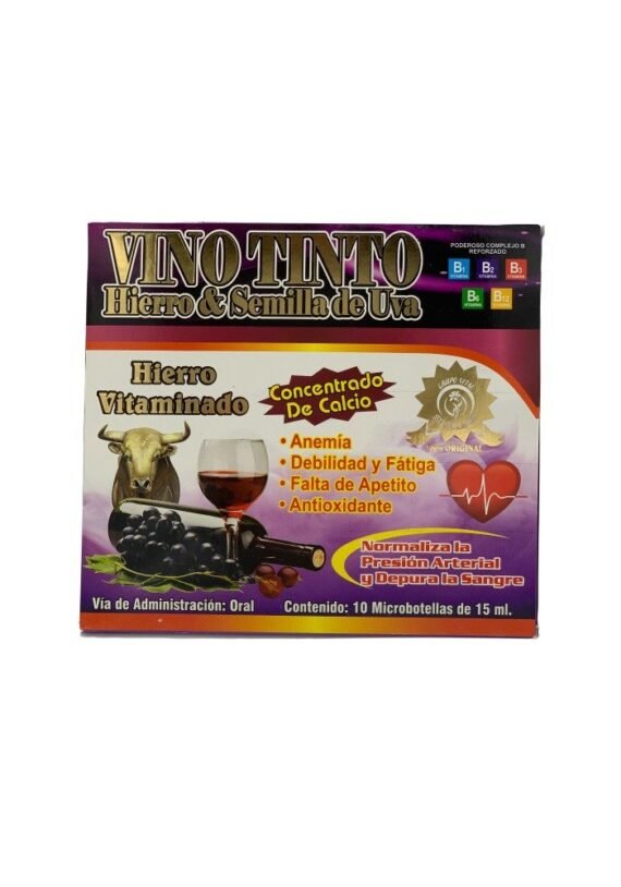 Vial GV Vino Tinto Hierro Semilla Uva