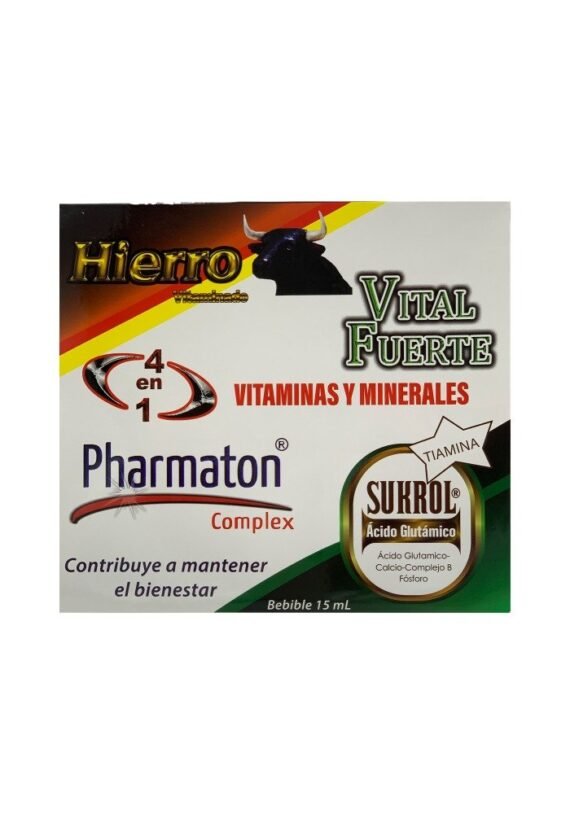Vial NM 4en1 Hierro Pharmaton Vital Fuerte Sukrol Thiamina