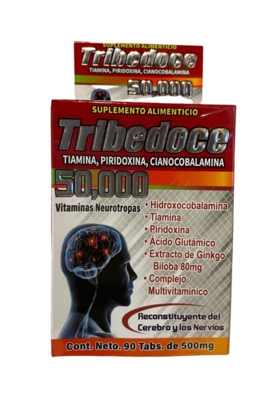 Tabletas LFDS Tribedoce 50,000 Vitamin Neurotropas ROJO