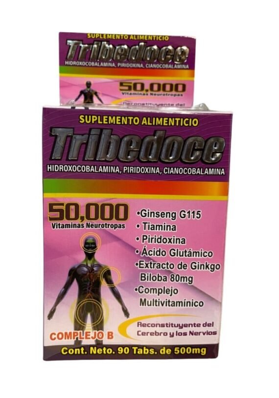 Tabletas LFDS Tribedoce 50,000 Vitamin Neurotropas Complejo B MORADO