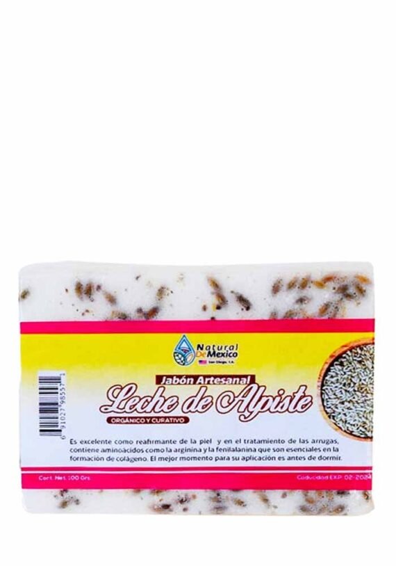Jabon Natural de Mexico Barra Leche Alpiste