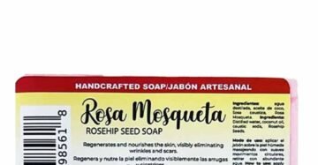 Jabon Natural de Mexico Barra Rosa Mosqueta