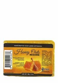 Jabon Natural de Mexico Barra Miel Avena