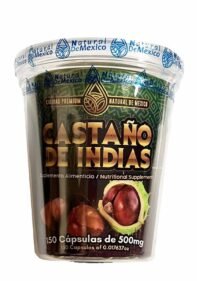 Cápsulas Natural de Mexico Vaso Castaño Indias