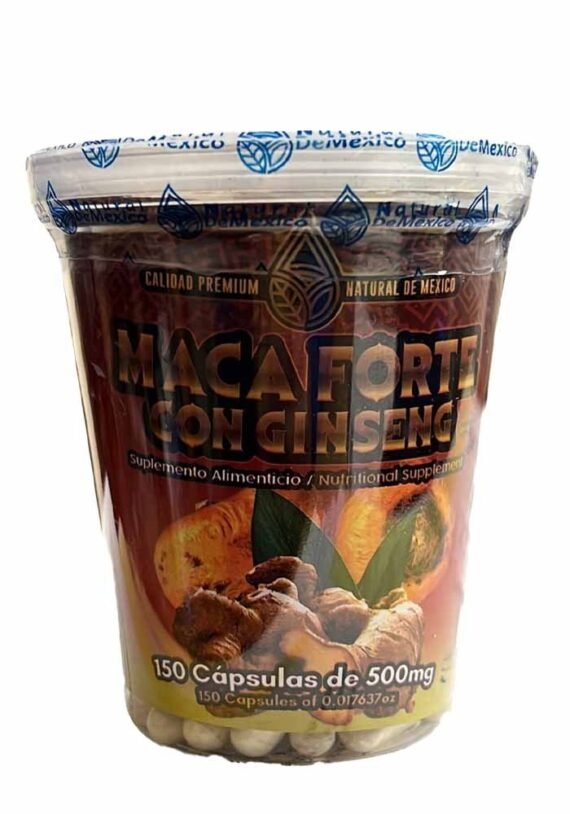 Cápsulas Natural de Mexico Vaso Maca Forte Ginseng