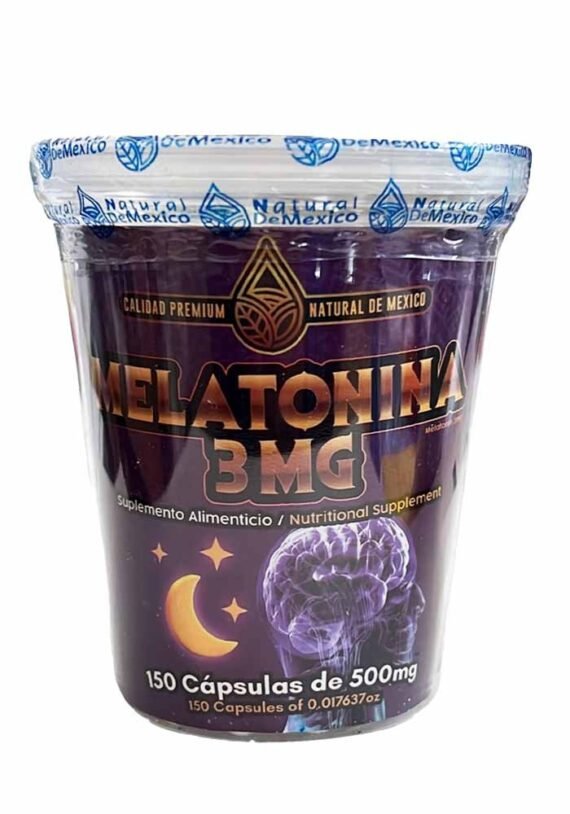 Cápsulas Natural de Mexico Vaso Melatonina 3MG - Image 2