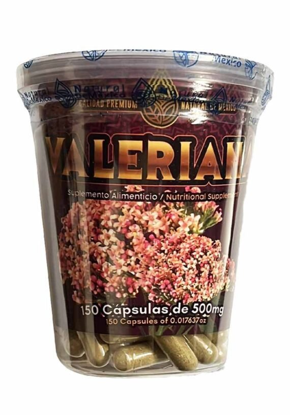 Cápsulas Natural de Mexico Vaso Valeriana