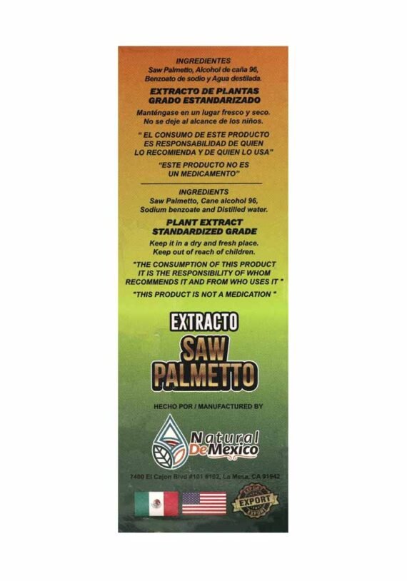 Extracto Natural de Mexico Saw Palmetto - Image 3