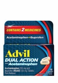 Cápsulas Advil Dual Action Acetaminophen 250mg Ibuprofen 125mg