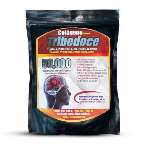 Polvo SAG Colageno-Tribedoce-50,000-Tiamina-Piridoxina-Cianocobalamina