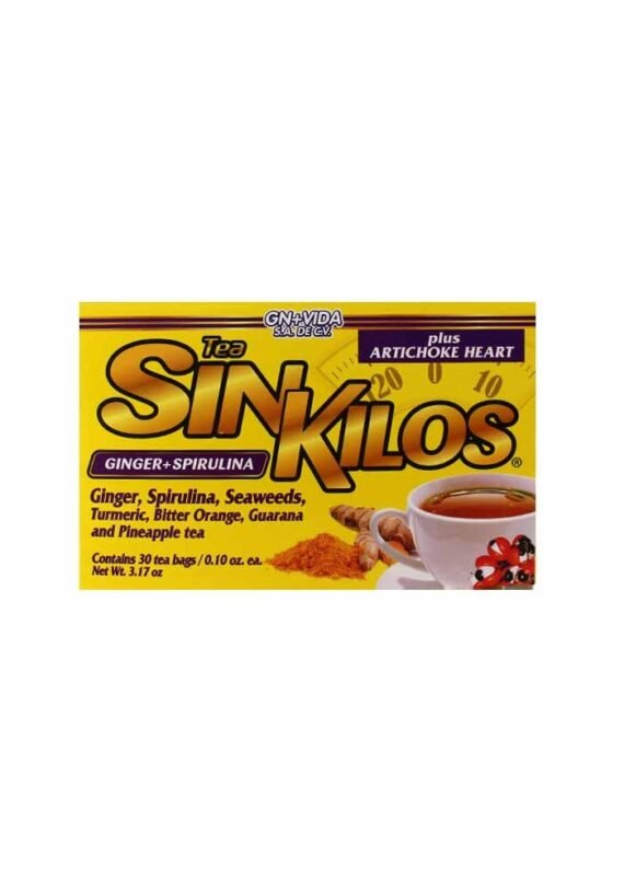 Te GN+Vida SinKilos Jenjibre Espirulina Algas Curcuma Naranjo Amargo Guarana Piña Alcachofa