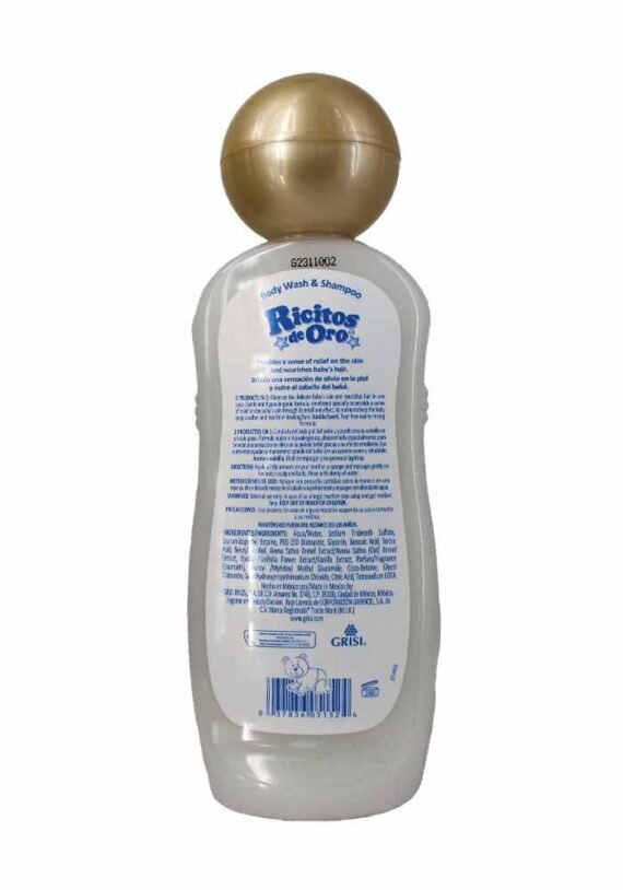 Shampoo y gel de baño para bebé Ricitos de Oro, fórmula con avena y vainilla, hipoalergénico, no mas lágrimas, 13.5 onzas líquidas - Image 2