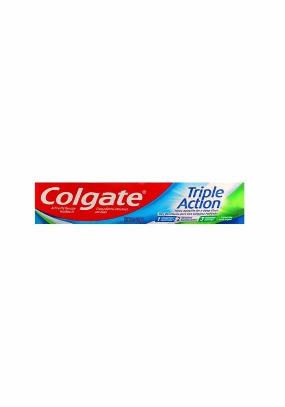 Colgate Triple Acción con Protección Anticaries Pasta Dental Blanqueadora - Menta 2.5oz