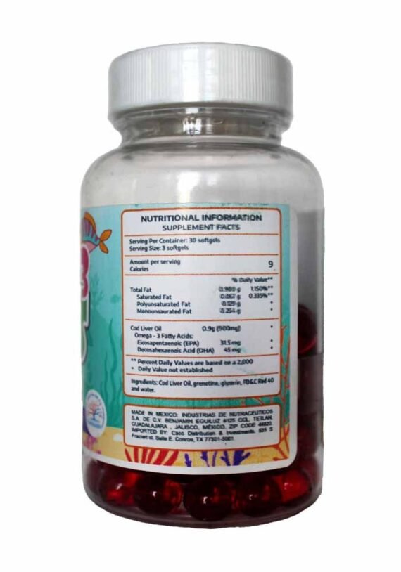 Cap FDN Omega3 KIDS Perlas de Higado de Bacalao - Image 2