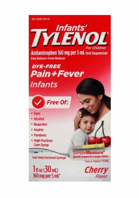 Tylenol Infantil Pain Fever Gotas/Drops CHERRY