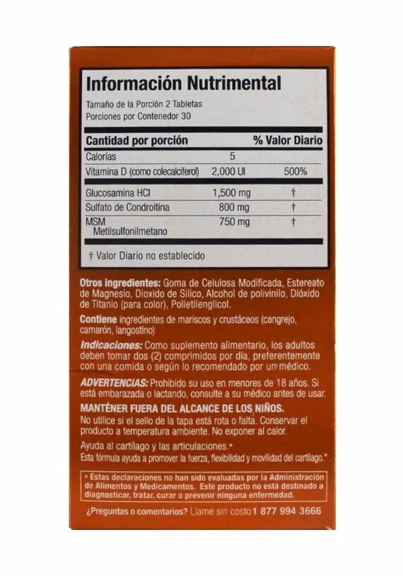 X RayDol Triple Action Glucosamina Condroitina MSM+5x Vitamina D - Image 4