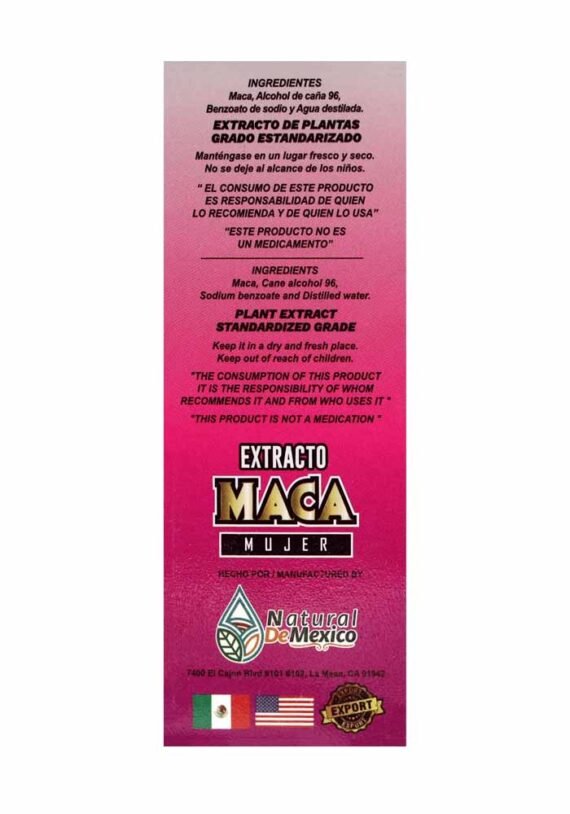 Extracto Natural de Mexico Maca Mujer - Image 4