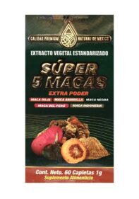 Tabletas Natural de Mexico Super 5 Macas Power Unisex
