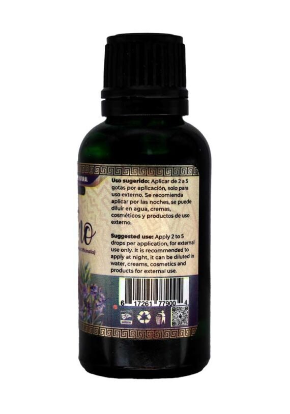 Aceite Natural de Mexico Romero 100% Natural Piel Cabello - Image 2