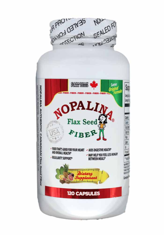 Cápsulas de Fibra de Linaza Nopalina (120 cápsulas)