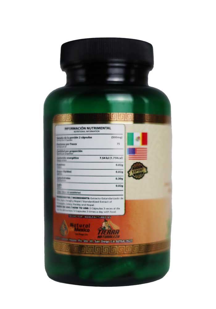 Cápsulas Natural de Mexico Vaso Piña Apio Perejil Nopal - Image 2