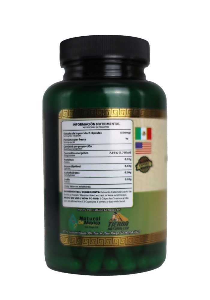 Cápsulas Natural de Mexico Vaso Sabila Nopal - Image 2